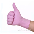 Красочные фиолетовые нитриловые татуировки красоты нитрильные перчатки
